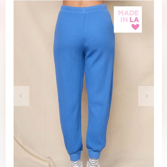 Sundry Sunnyside Waffle-knit Jogger Iconic Pink Pants Size S - Picture 8 of 8